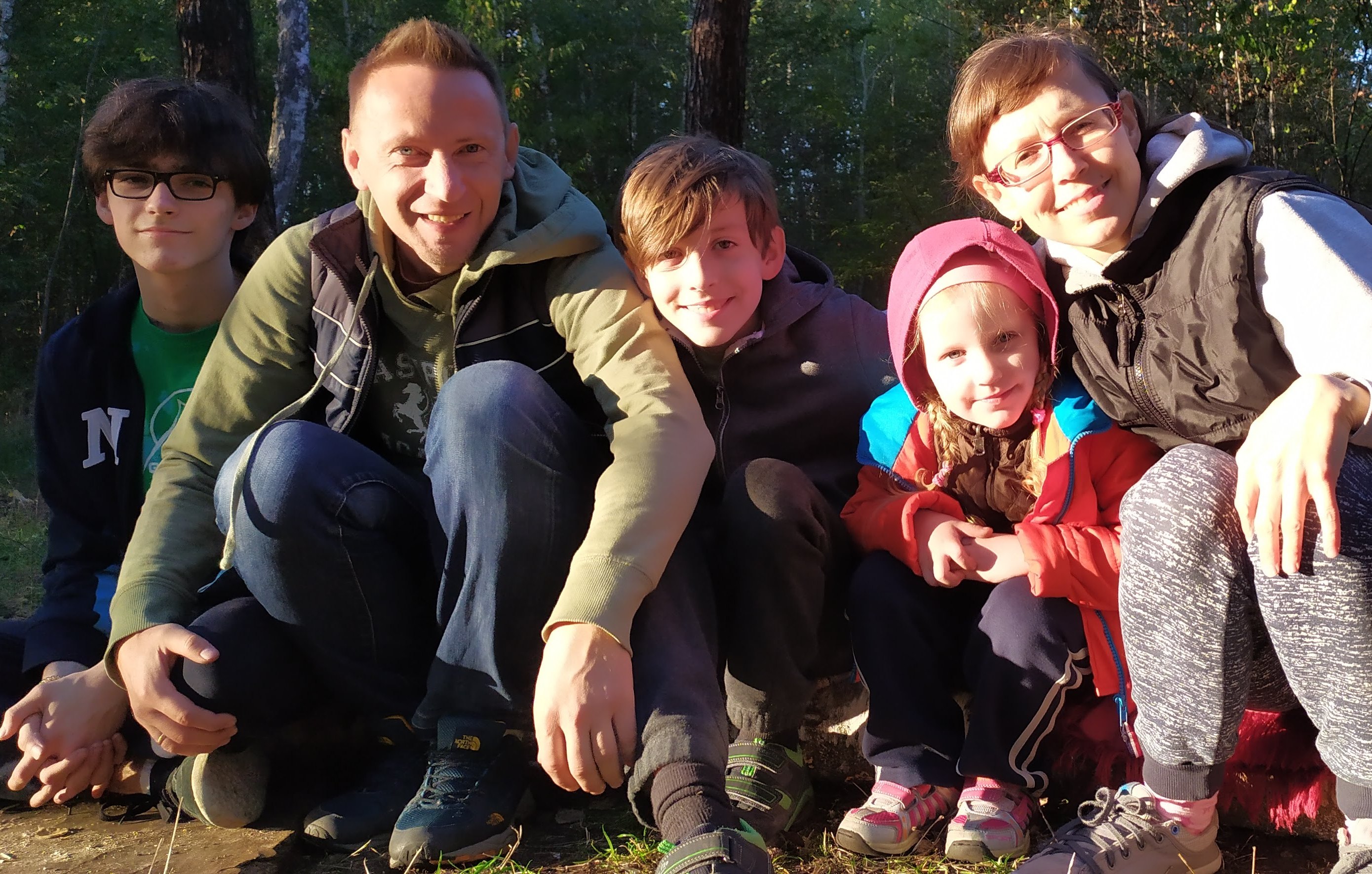 Serhii Zaichenko en zijn familie