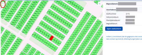 Overzicht begraafplaatsen via grafzoeken.nl