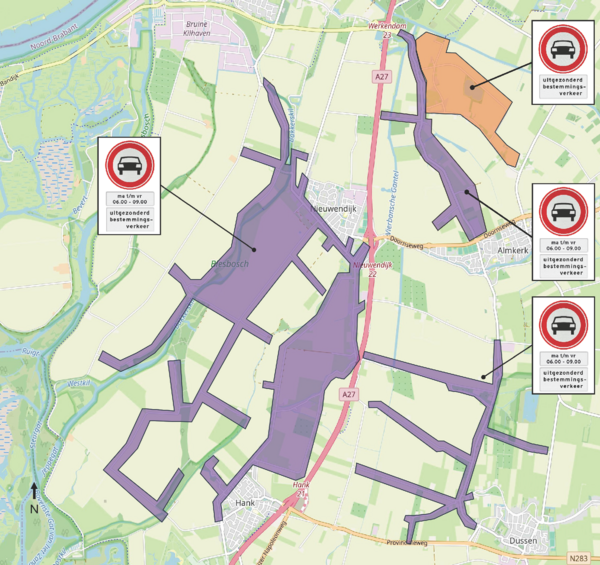 Geslotenverklaringen sluipverkeer A27